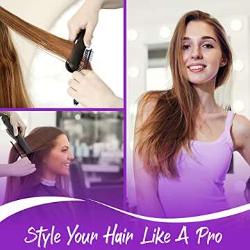 Herstyler Hair Straightener Comb - Flat Comb for Women - Travel Friendly - Easy Straightening and St...