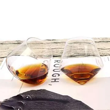 Rolling Whiskey Glasses - Elegant Hand-Blown Art Design