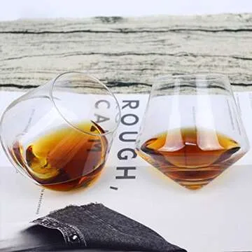 Rolling Whiskey Glasses - Elegant Hand-Blown Art Design