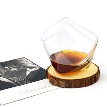 Rolling Whiskey Glasses - Elegant Hand-Blown Art Design