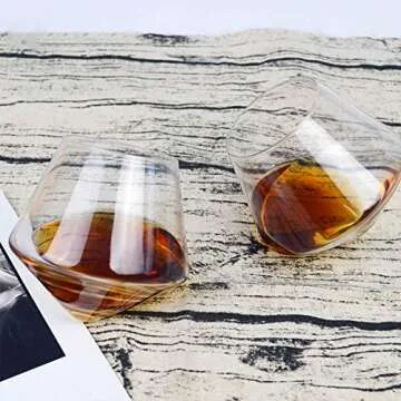Rolling Whiskey Glasses - Elegant Hand-Blown Art Design