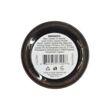 Style Factor Edge Booster HIDEOUT Water-based Pomade 3.38 Oz | Darkens Gray Hair with Strong Hold and High Shine (Natural Black)