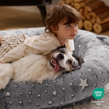 Bedsure Kids Glow-in-the-Dark Dog Bed 55x37x10