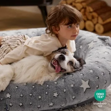 Bedsure Kids Glow-in-the-Dark Dog Bed 55x37x10