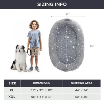 Bedsure Kids Glow-in-the-Dark Dog Bed 55x37x10