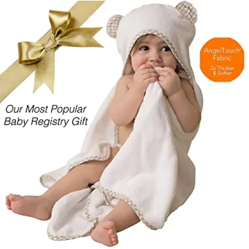 Channing & Yates Organic Baby Bath Towel Set - Soft, Stylish Towel