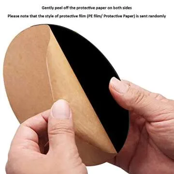 DARENYI 2Pcs Round Acrylic/Plexiglass Sheets, 12 inch Black Acrylic Boards 0.04 Inch Thick Blank Acrylic Discs Circle Plastic Sheets Acrylic Panels for DIY Craft Signs Painting