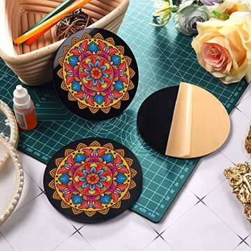 DARENYI 2Pcs Round Acrylic/Plexiglass Sheets, 12 inch Black Acrylic Boards 0.04 Inch Thick Blank Acrylic Discs Circle Plastic Sheets Acrylic Panels for DIY Craft Signs Painting