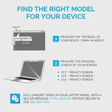 ZBRANDS Magnetic Privacy Screen Anti-Spy Filter for Laptops