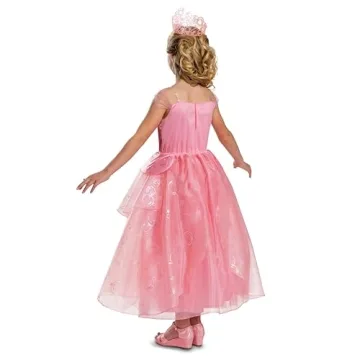 Deluxe Wicked Glinda Costume for Girls in Pink