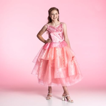 Deluxe Wicked Glinda Costume for Girls in Pink
