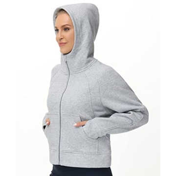 Women's Full-Zip Hoodie for Gym and Casual Wear