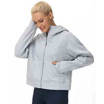 Women's Full-Zip Hoodie for Gym and Casual Wear