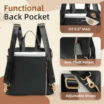 miss fong Small Diaper Bag Mini Diaper Bag, Leather Diaper Bag Backpack Mini Backpack with 14 Pockets Insulated Pockets & Shoulder Strap(After Dark)