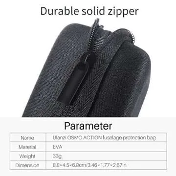 ULANZI Portable Zipper Carring Bag Storage for DJI Osmo Action, Protective Traveling Pouch Osmo Action Accessories