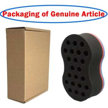 Twist Hair Sponge Brush Curl Sponge Big Holes for Women and Men Dread Foam Afro Curling Loc Barber C...