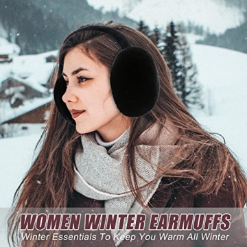 PIGBENGO Foldable Fluffy Ear Muffs for Women
