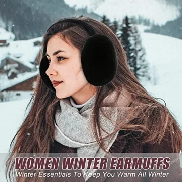 PIGBENGO Foldable Fluffy Ear Muffs for Women