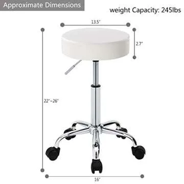 Height Adjustable Swivel Rolling Chair for All Uses