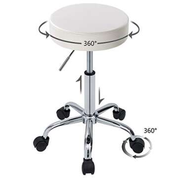 Height Adjustable Swivel Rolling Chair for All Uses