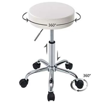 Height Adjustable Swivel Rolling Chair for All Uses