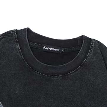 Rapidstreet Streetwear Funny Doberman Dog Graphic Tee Shirt Mens Hip Hop Oversized T-Shirt Vintage Black (Large, #14)