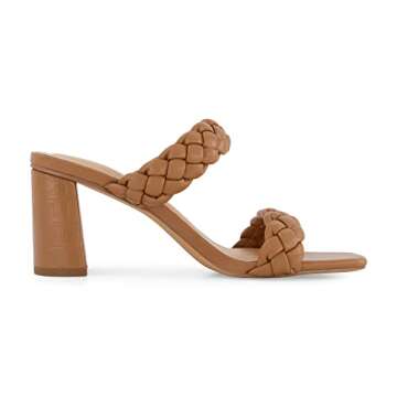 Dune London CUSHIONAIRE Technology Women's Iris braided Heel Sandal Memory Foam and Wide Widths Available, Tan 9