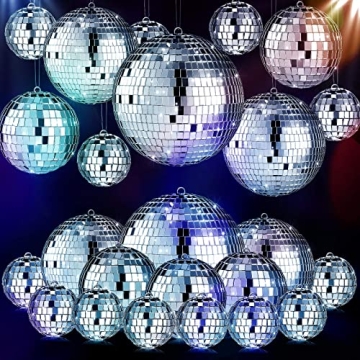 MTLEE 20 Pcs Mirror Disco Balls for Dazzling Decor