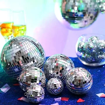 MTLEE 20 Pcs Mirror Disco Balls for Dazzling Decor
