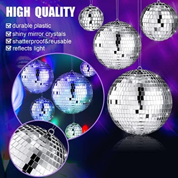 MTLEE 20 Pcs Mirror Disco Balls for Dazzling Decor