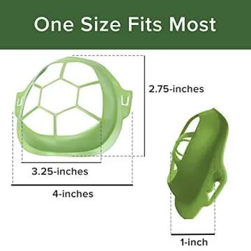 BulbHead As Seen On TV Cool Turtle Mask Enhancer Helps Keep You Cool & Dry All Day, Helps Reduce Mask Friction, Washable & Fits Men and Women, Green, One Size, Pack of 6