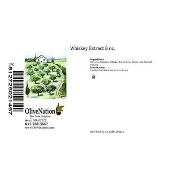 OliveNation Bourbon Whiskey Extract 8 oz - Authentic Flavor for Baking and Cooking