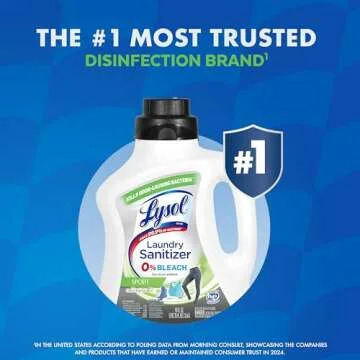 Lysol Sport Laundry Sanitizer Additive, Sanitizing Liquid for Gym Clothes and Activewear, Eliminates...