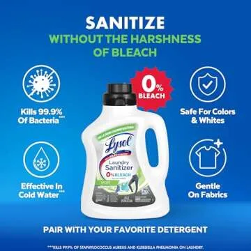 Lysol Sport Laundry Sanitizer Additive, Sanitizing Liquid for Gym Clothes and Activewear, Eliminates Odor Causing Bacteria, 90oz