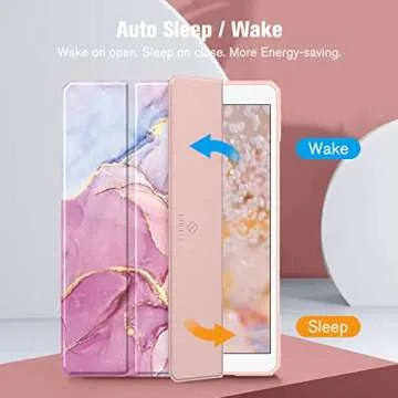 Fintie Hybrid Slim Case for iPad Air 3rd Generation 10.5" 2019 / iPad Pro 10.5 Inch 2017 - [Built-in Pencil Holder] Shockproof Cover with Clear Transparent Back Shell, Dreamy Marble