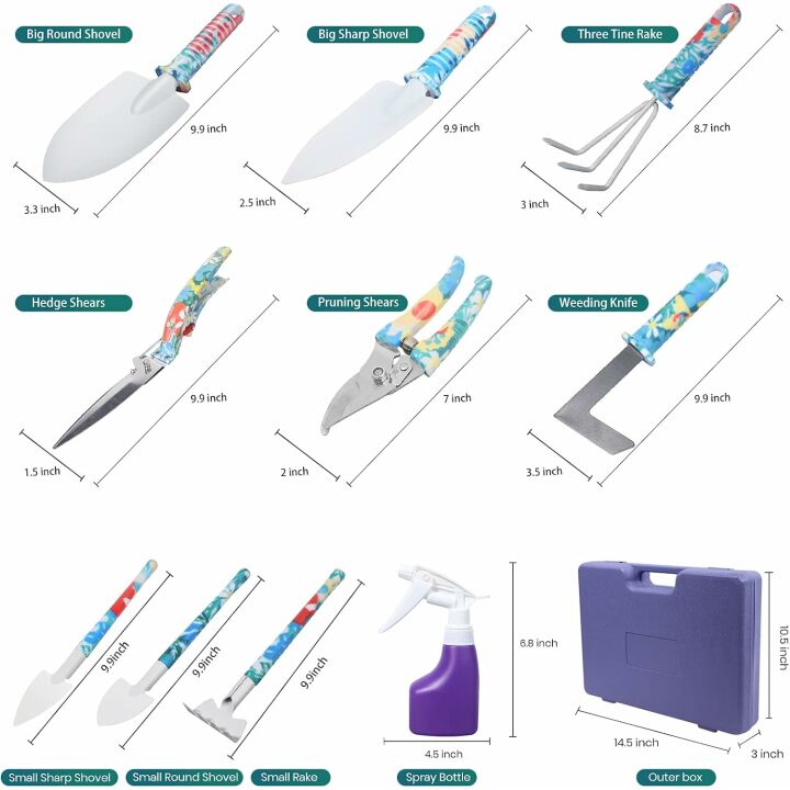 Stainless Steel Garden Tool Set - 30 PCS with Gloves