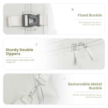 Sinaliy Travel Backpack for Women, Carry On Backpack Flight Approved, Personal Item Travel Bag with USB Charging Port, Casual Daypack College Bag Suitcase Backpack for Weekend, Fit 16 Inch Laptop