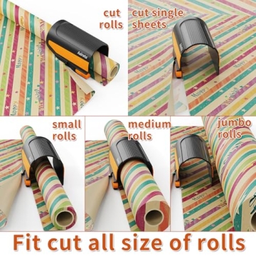 Wrapping Paper Cutter with 3 Blades for Easy Gift Wrapping