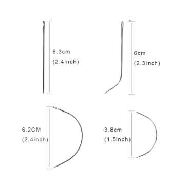 Hair Extensions Tool Kit: 200 Pcs Silicone Lined Micro Links Beads, 1 Three Hole Hair Pliers, 1 Roll Sewing Thread, 1 Loop Needle Threader, 1 Pulling Hook Needle, 8 Sewing Needles (Dark Brown)