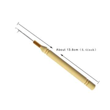 Hair Extensions Tool Kit: 200 Pcs Silicone Lined Micro Links Beads, 1 Three Hole Hair Pliers, 1 Roll Sewing Thread, 1 Loop Needle Threader, 1 Pulling Hook Needle, 8 Sewing Needles (Dark Brown)