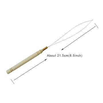 Hair Extensions Tool Kit: 200 Pcs Silicone Lined Micro Links Beads, 1 Three Hole Hair Pliers, 1 Roll Sewing Thread, 1 Loop Needle Threader, 1 Pulling Hook Needle, 8 Sewing Needles (Dark Brown)