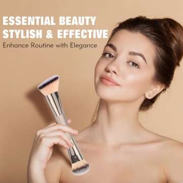 Foundation Makeup Brushes 2Pcs Dual-Ended - Essential Beauty Tools