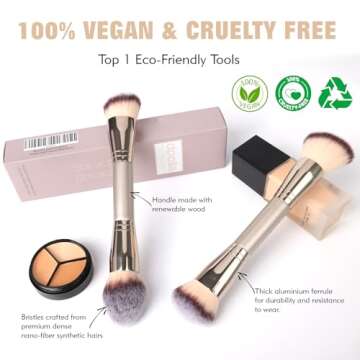 Premium Dual-Ended Makeup Brushes for Flawless Beauty