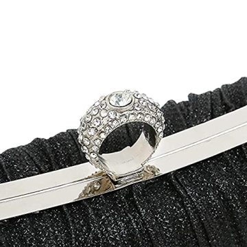 Golden Glitter Evening Clutch Purse for Women