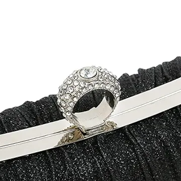 Golden Glitter Evening Clutch Purse for Women