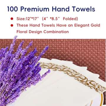 JOLLY CHEF 100 Elegant Disposable Hand Towels