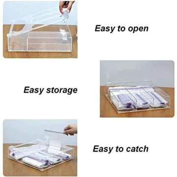 Large Acrylic Ziplock Bag Storage Organizer Solution