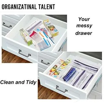 Large Acrylic Ziplock Bag Storage Organizer Solution