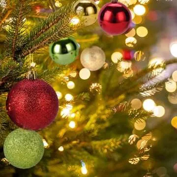 30ct Shatterproof Christmas Ball Ornaments Set for Holiday Decor