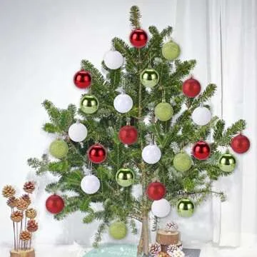 30ct Shatterproof Christmas Ball Ornaments Set for Holiday Decor